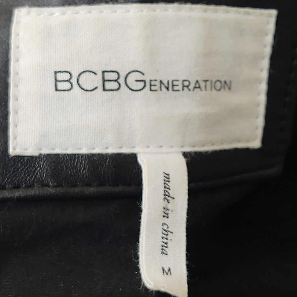 BCBGeneration Black Leather Moto Jacket- Medium - Picture 4 of 15